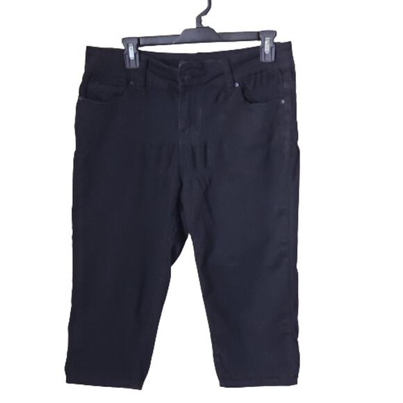 2 FOR $5 SALE Vintage Violet Black Capri Jeans 12P - Picture 5 of 8